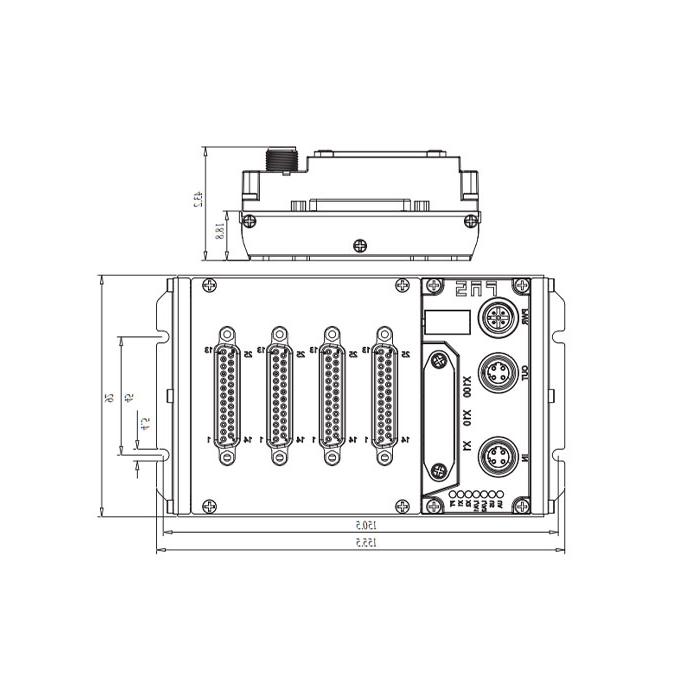 EtherCAT protocol, 64DI/DO adaptive, NPN, D-Sub interface, IP20 remote module, 009E91